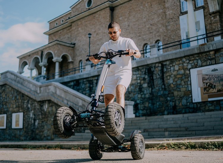 Skating with electric scooters in Hillview Bulgaria, a tourist attraction in Bulgaria.