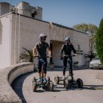 Ride with electric scooters